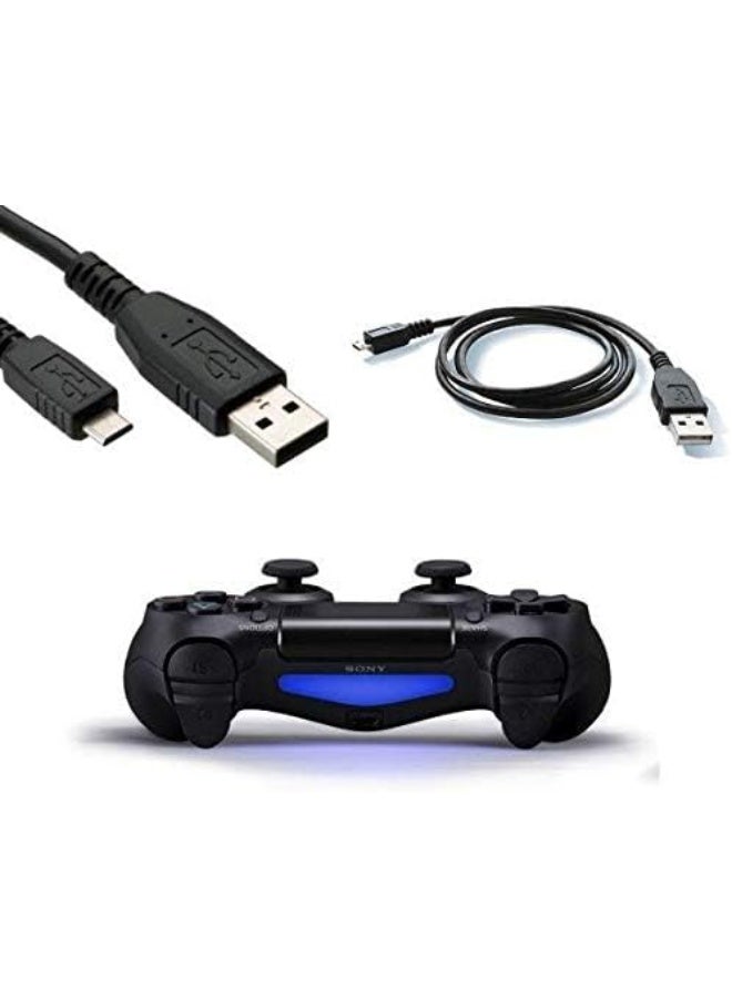 كابل شحن Micro USB لأجهزة الألعاب بلايستيشن 4-أسود - Image 1